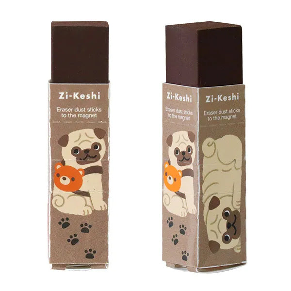 Gomme magnétique Zi-keshi - Animaux Kutsuwa bouledogue français 