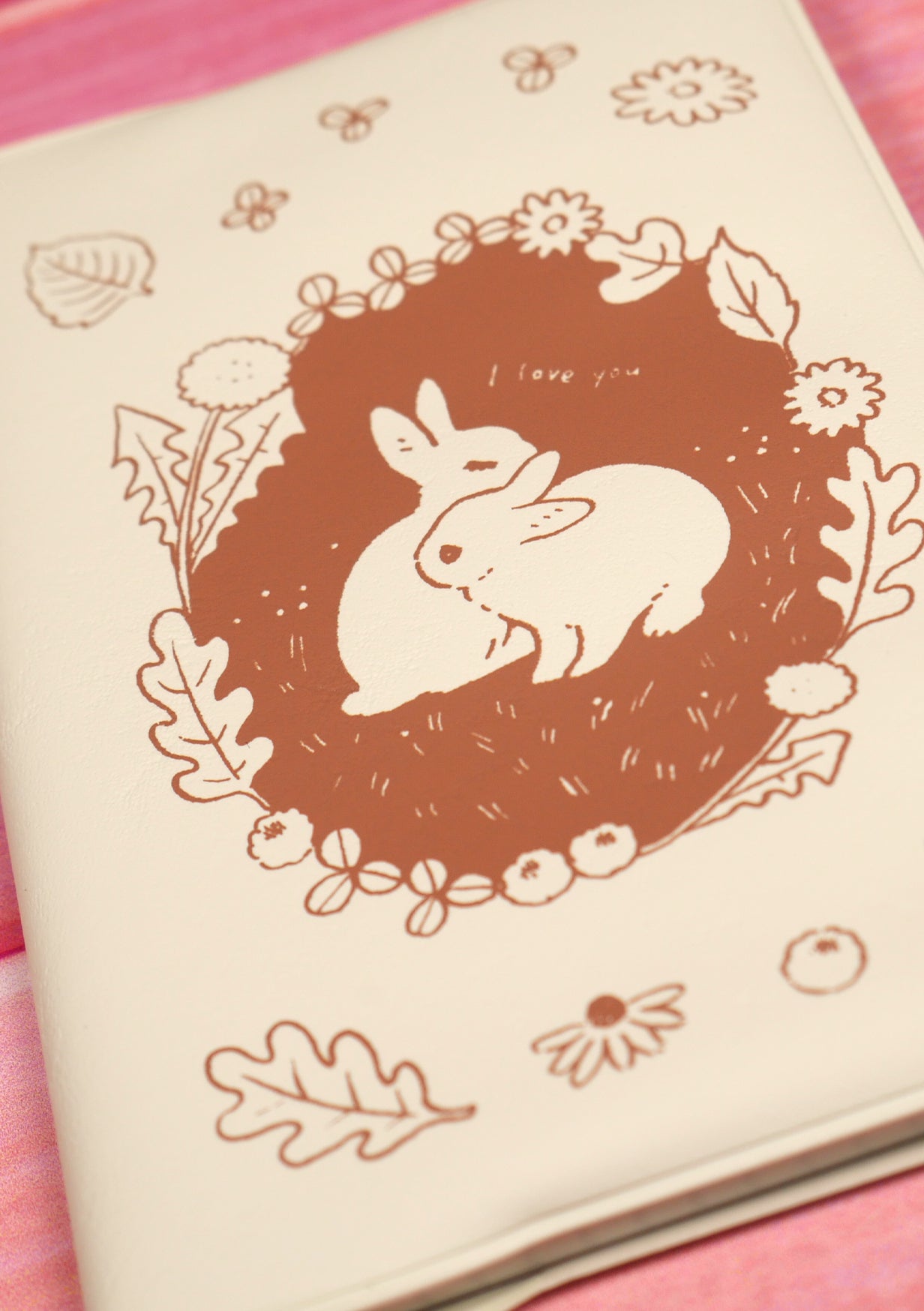 Carnet de notes de poche - Lapin I love you zoom