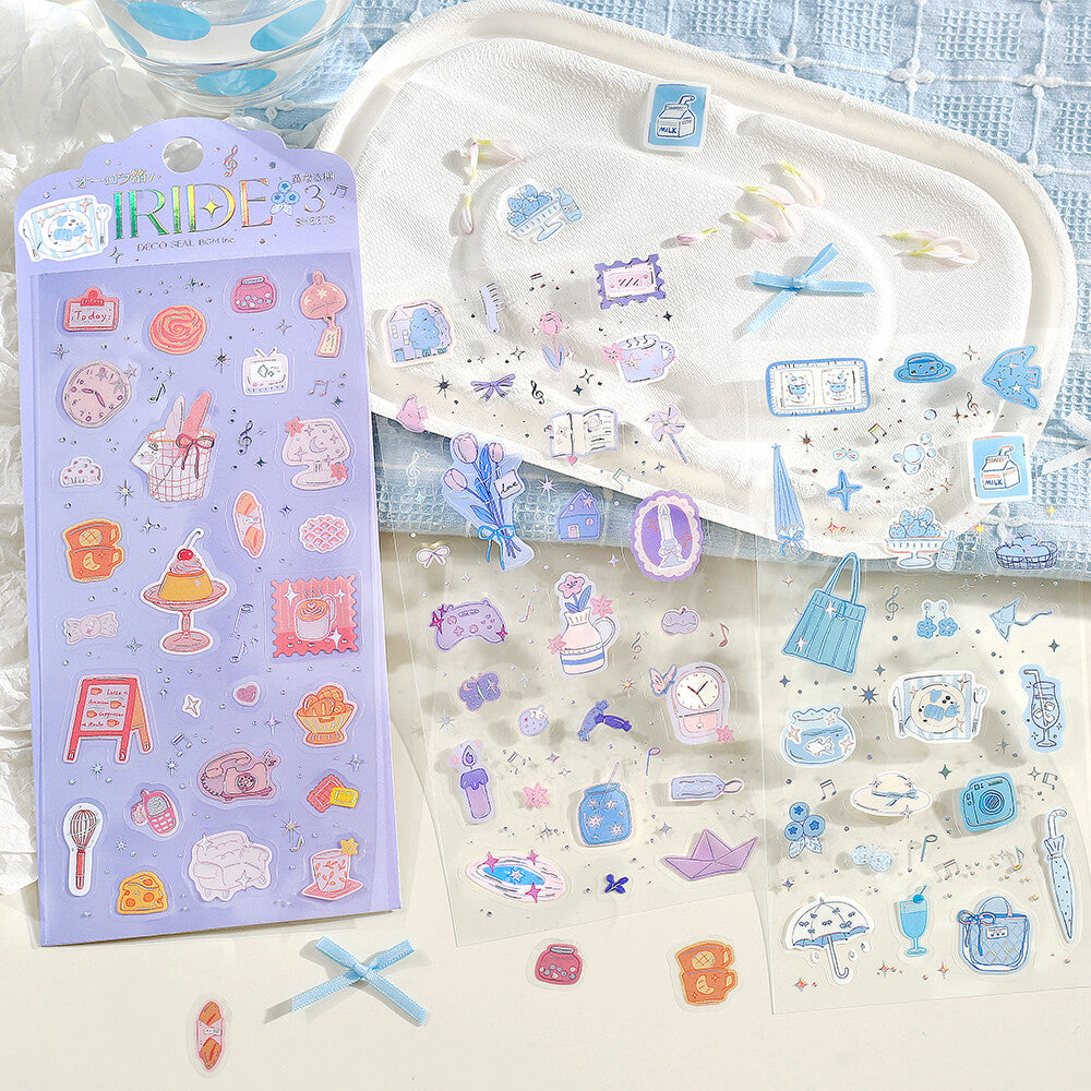 Clear Stickers - Iride - Sparkling Accessories (trois planches)