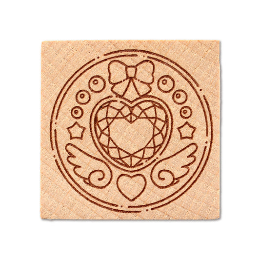 Tampon en bois - Magical Girl - Transformation