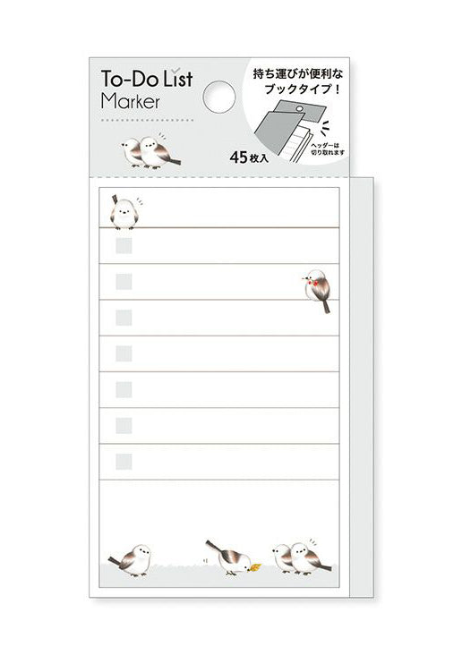 Bloc post-it todo list - Oiseau Shimaenaga