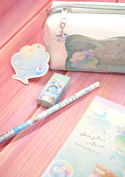 Pack de papeterie kawaii - Collection Sea Glass Island - Méduse