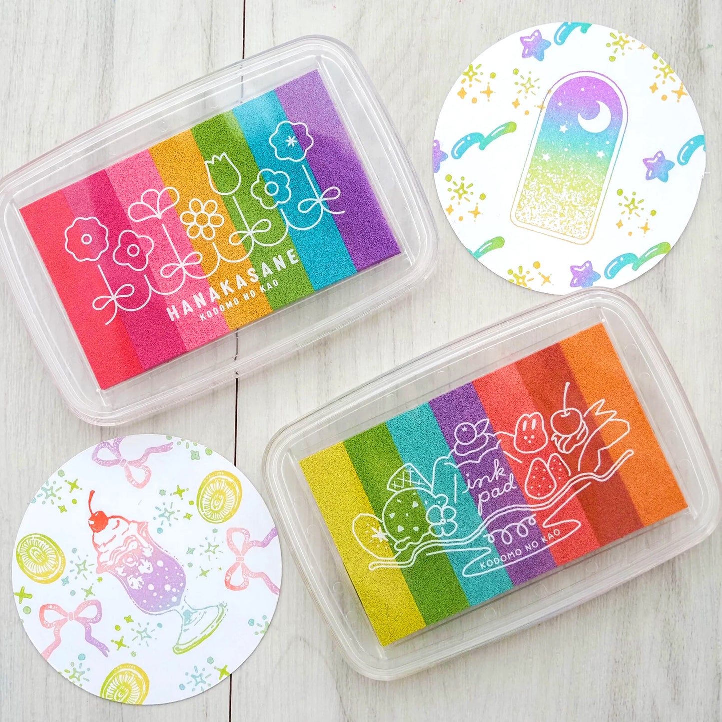 Palette d'encre arc-en-ciel pastel - Kodomo no Kao