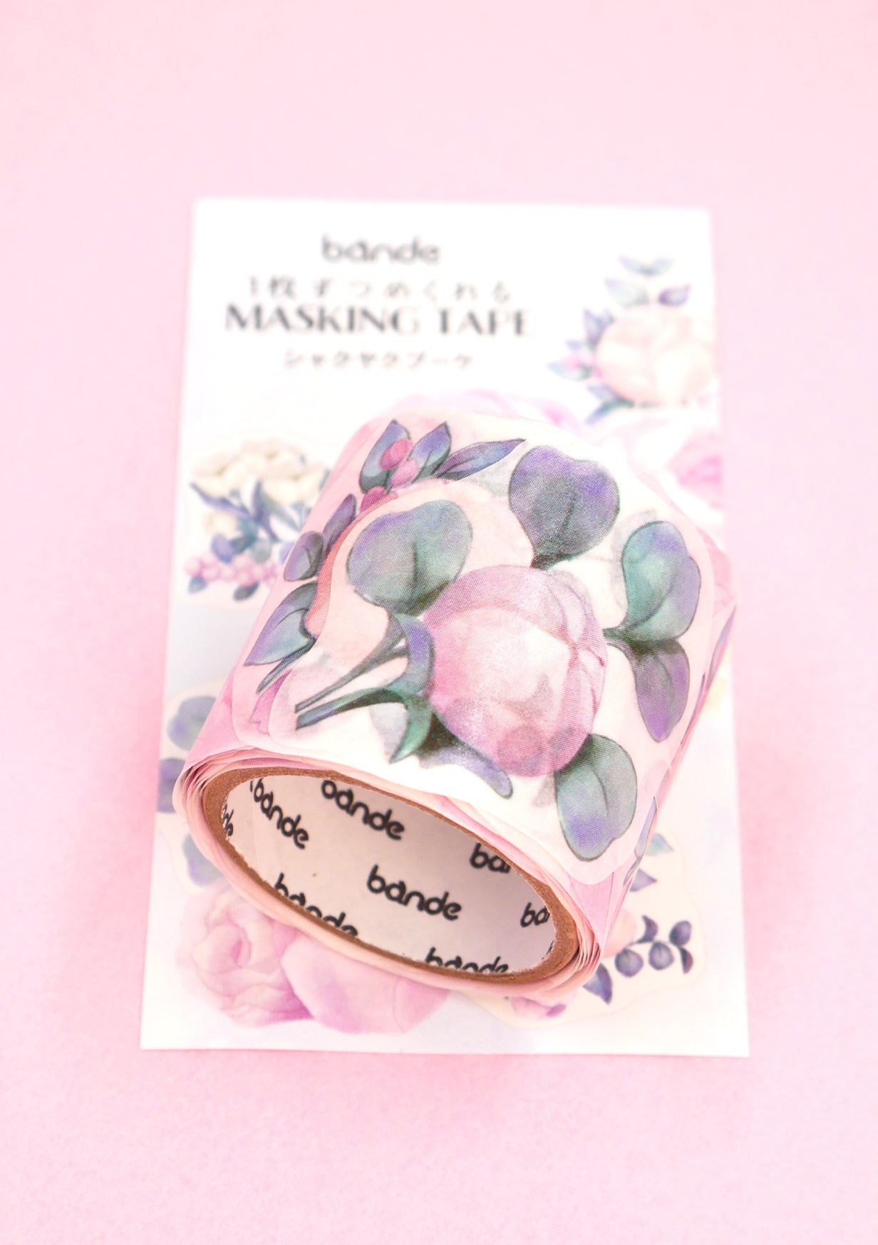 Masking tape stickers - Pivoines