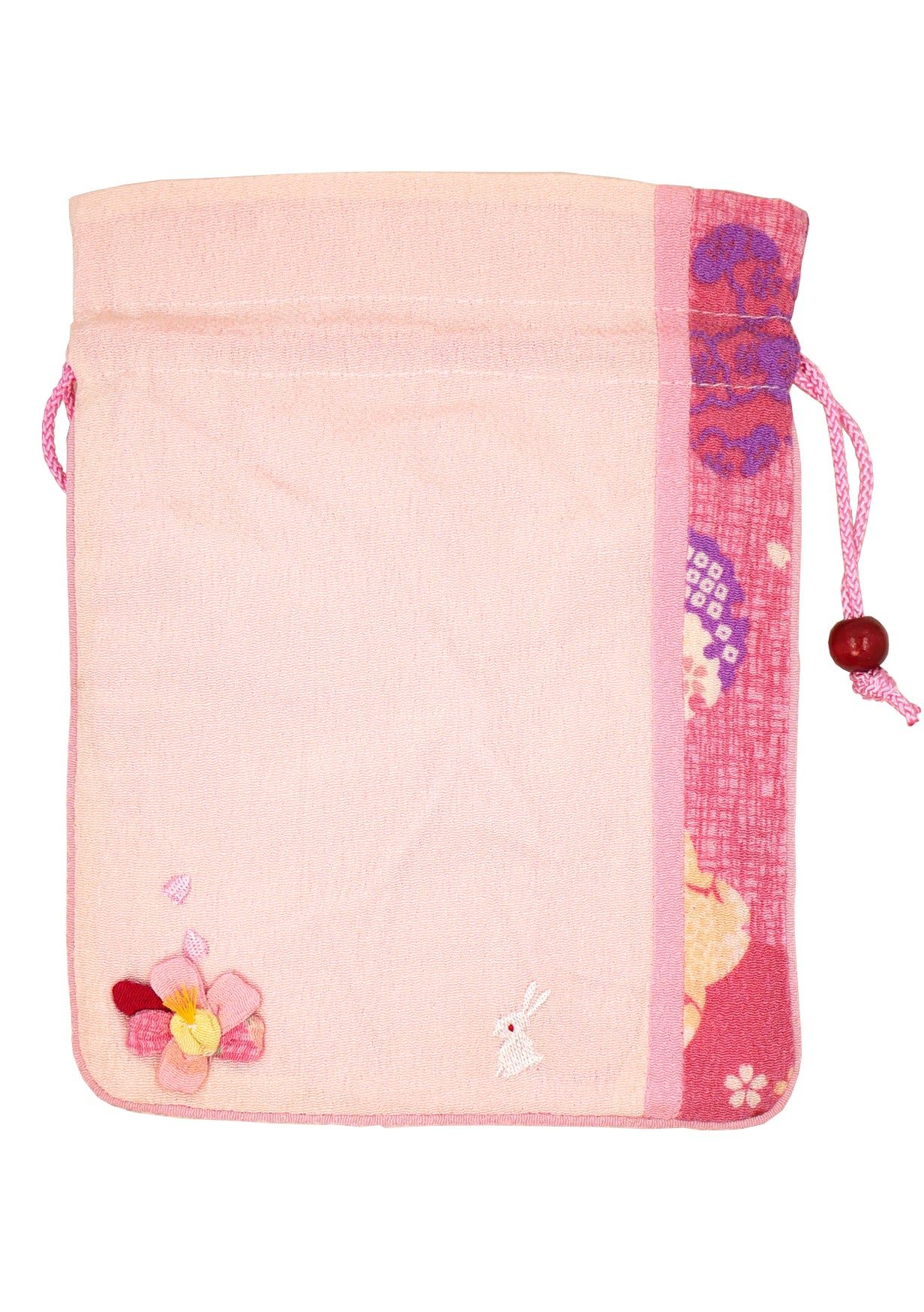 Pochette en tissu japonais - Sakura fleur de cerisier - rose pale