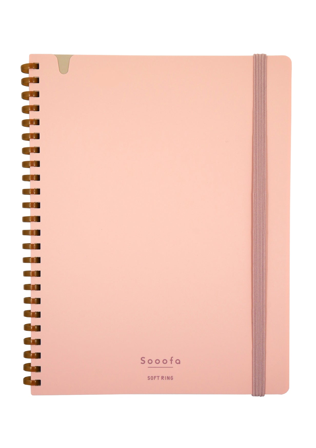 Carnet Sooofa à anneaux souples - rose