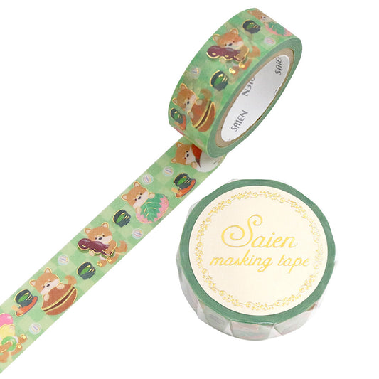 Washi tape - Shiba Inu, matcha et gourmandises japonaises
