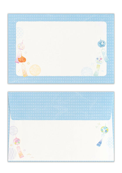 Set de papier à lettre et enveloppes - Furin - enveloppes devant derrière