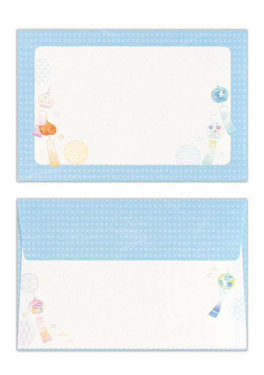 Set de papier à lettre et enveloppes - Furin - enveloppes devant derrière