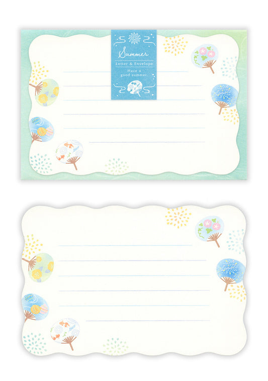 Set de papier à lettre et enveloppes - Uchiwa