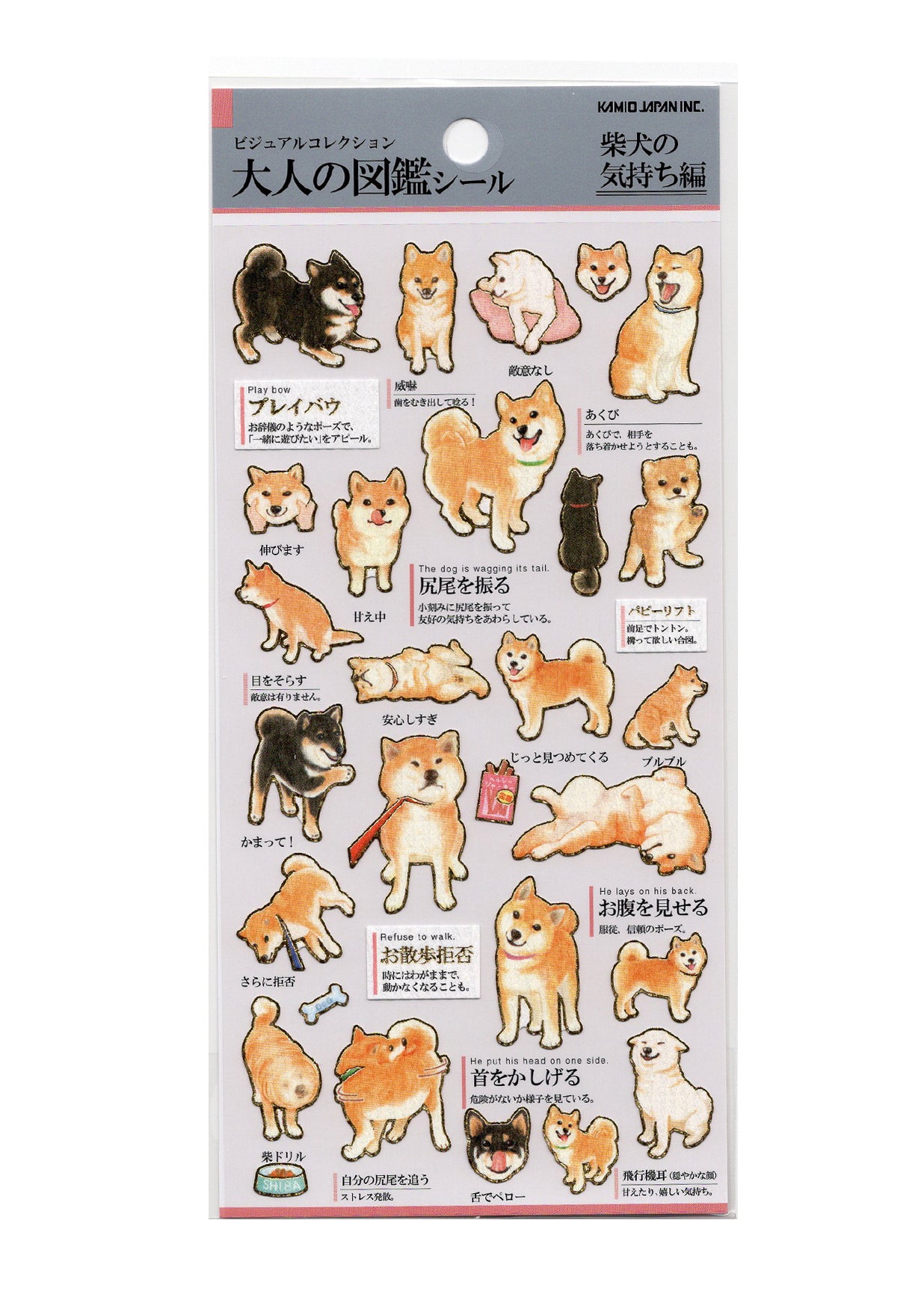 Stickers - Otonano-zukan - Shiba Inu - Kamio Japan