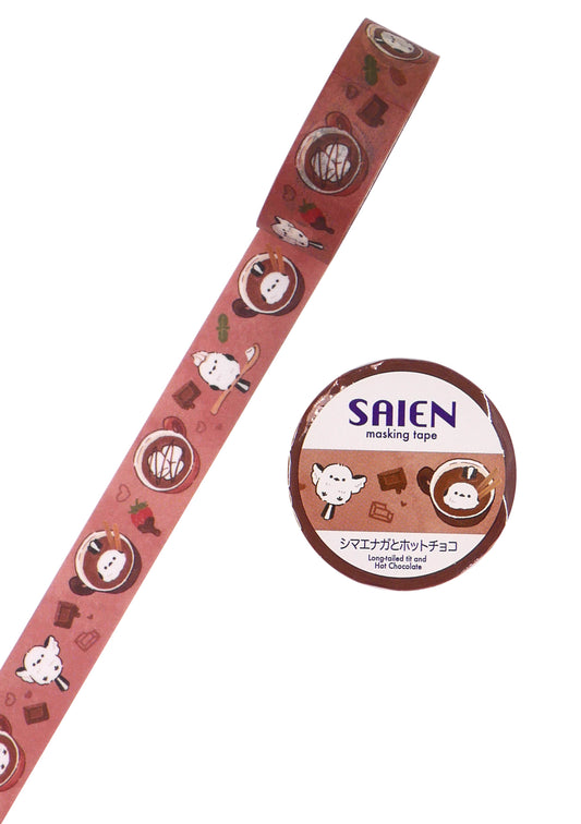 Washi tape - Shimaenaga et chocolat chaud