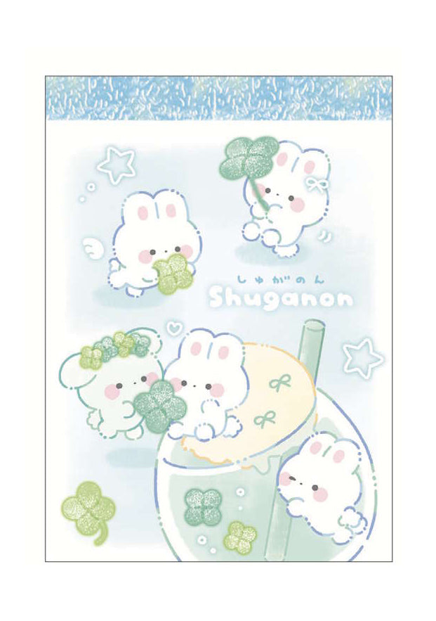 Memo pad - Shuganon and four-leaf clover