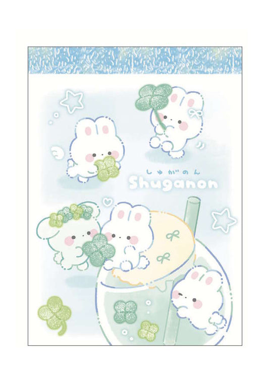 Memo pad - Shuganon and four-leaf clover