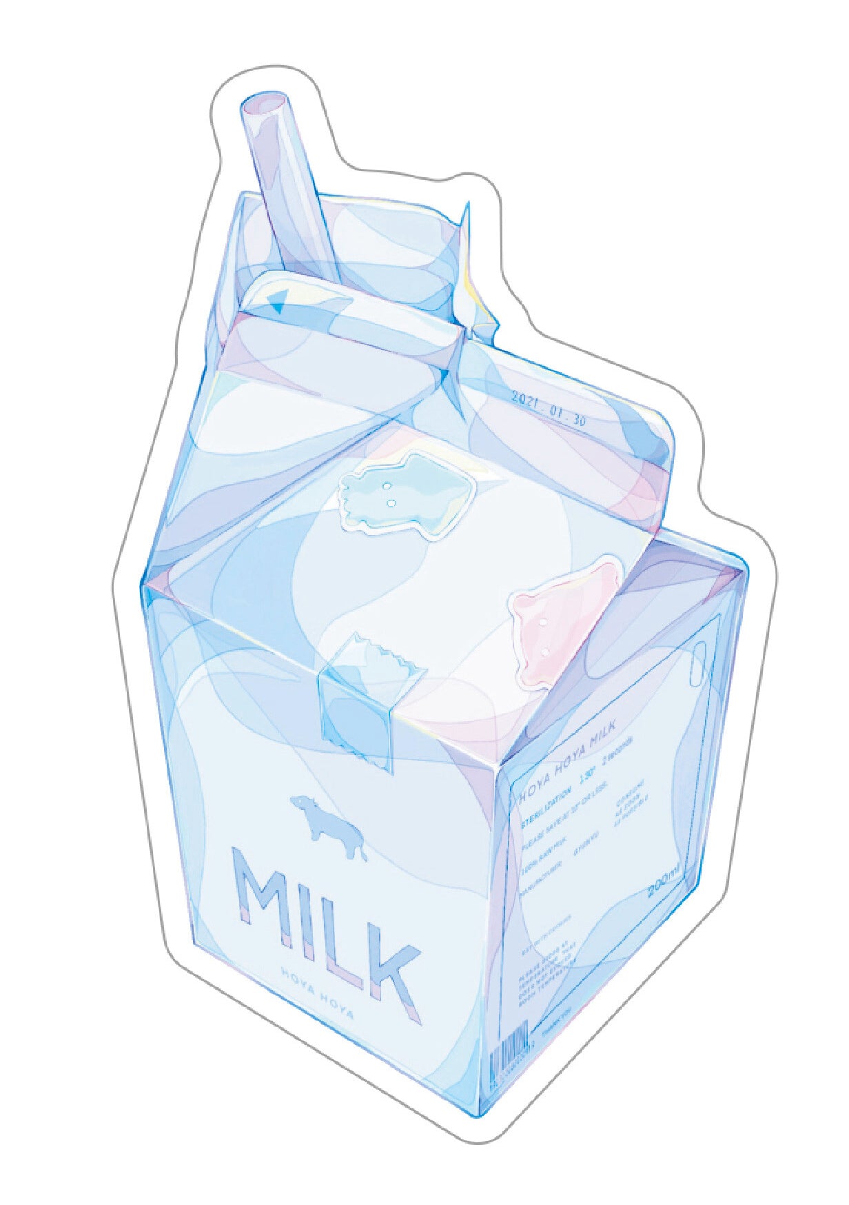 Sticker individuel Gyunyu - Brique de lait