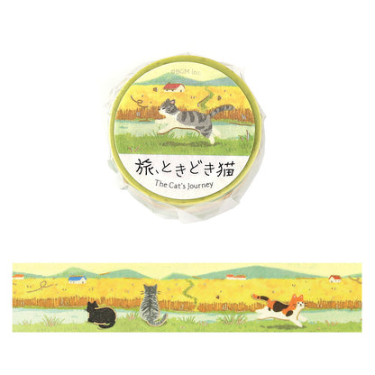 Washi tape - The Cat's Journey - Chats dans les champs