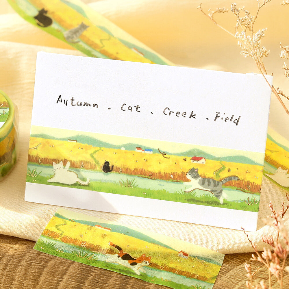 Washi tape - The Cat's Journey - Chats dans les champs