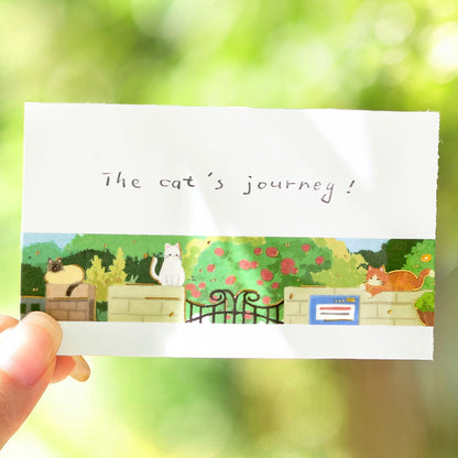 Washi tape - The Cat's Journey - Chats se prélassant au soleil