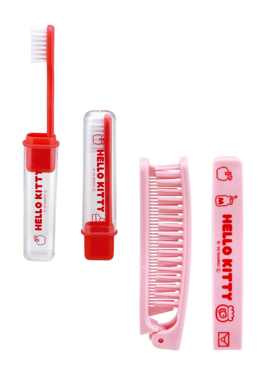 Trousse de voyage Sanrio - Hello Kitty brosse à dents et peigne
