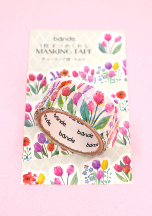 Masking tape stickers - Tulipes