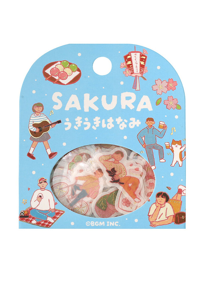Flake Stickers - Sakura - Uki Uki Uki Hanami - Édition limitée