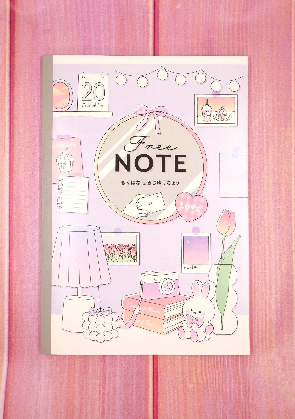 Cahier japonais avec feuilles détachables - Free Note Purple