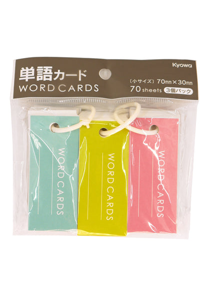 Lot de 3 blocs de fiches mémo / word cards / flash cards