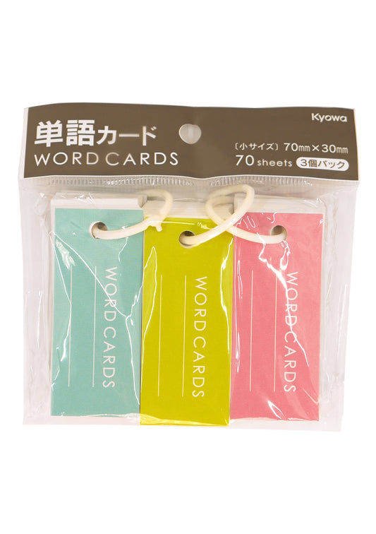 Lot de 3 blocs de fiches mémo / word cards / flash cards